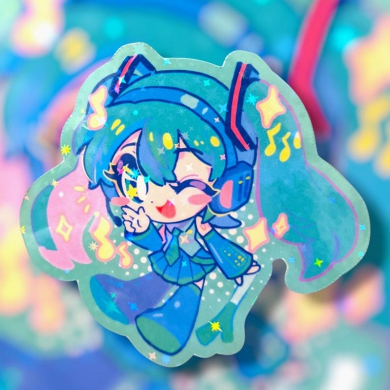 Laptop Accessories Girls - Wirtualna idola Green Twin Tails Girl
