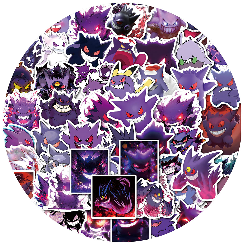 Laptop Accessories All - 50-100 sztuk naklejek anime Gengar, wodoodporne
