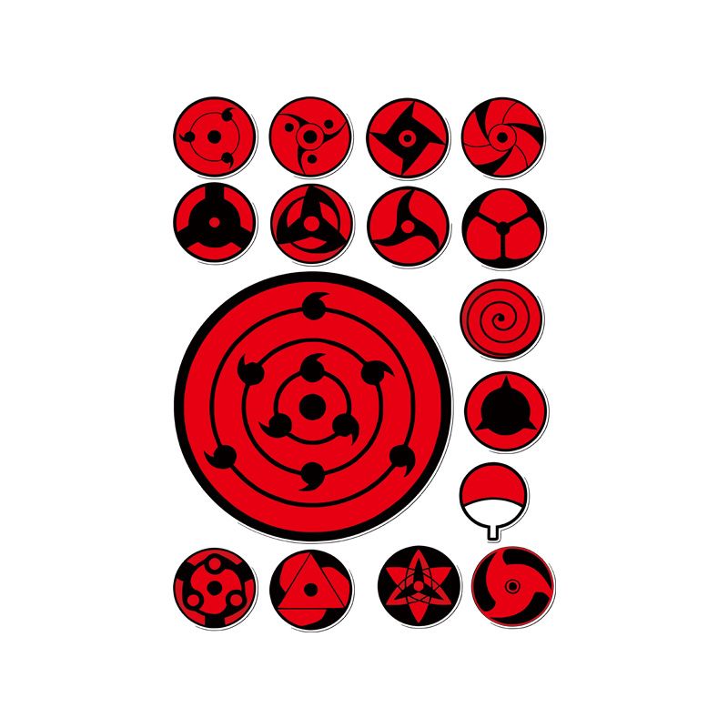 Laptop Accessories Gifts - Zestaw wodoodpornych naklejek winylowych Sharingan Eye