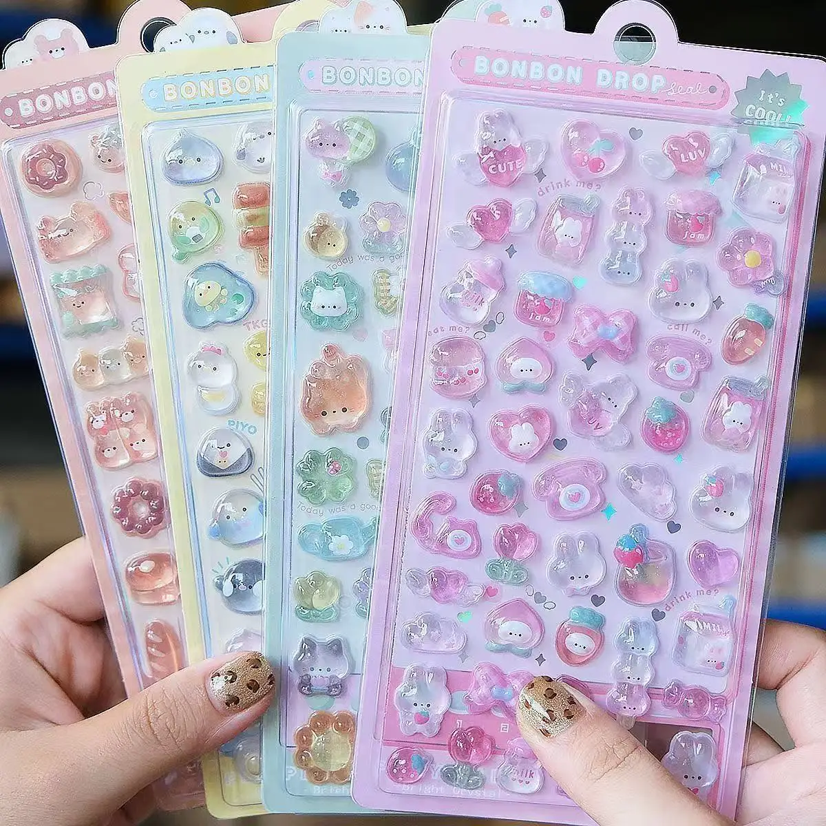 Laptop Accessories Aesthetic - =-=2027 Kawaii Naklejki 3D z Żelowej