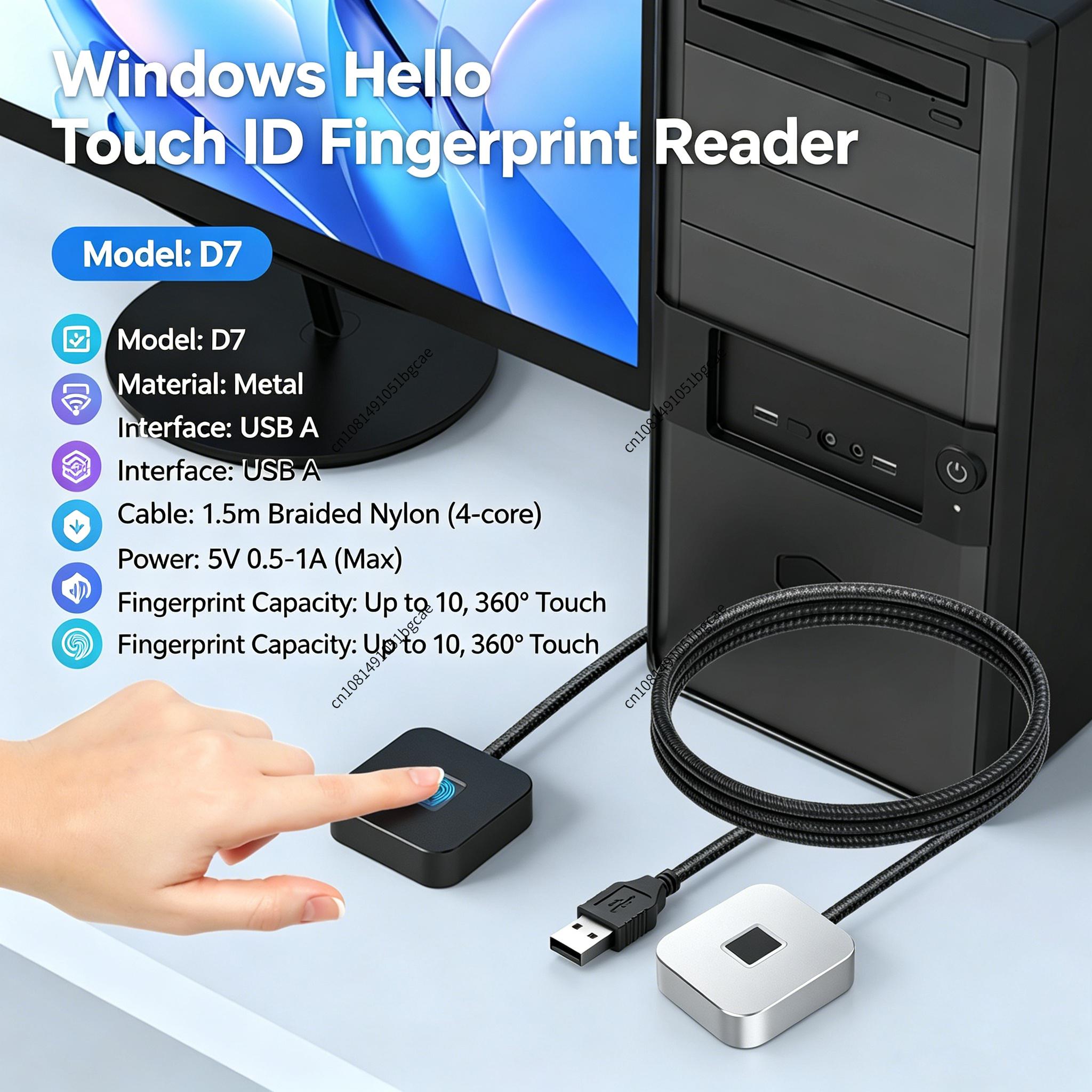 Fingerprint Reader Usb - Czytnik linii papilarnych USB z kablem
