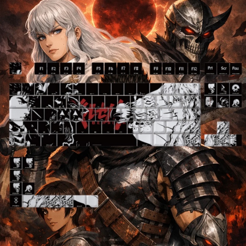Klawisze BERSERK Anime, 98 kla – Laptop Accessories Gifts recenzja i cena